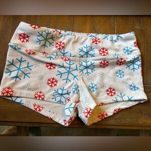 Fleo Kids Pajama Bottoms - Red and Blue Snowflakes
